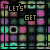 pixelated icons with repeating patterns and text overlays including 'LET'S GET', 'THESE TEEN', 'HEARTS BEATING', and 'FASTER' on a multicolored background