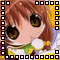 identical anime-style character icons with brown hair, large eyes, and green-and-yellow clothing against a yellow background