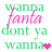Pixelated text in green and pink with a small heart symbol, displayed across four showing slight variations