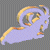 Animated icon of a light purple dragon with golden accents on gray background, next to green text reading 'Original Icons .com' in pixelated font.