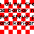 Red and white checkered background with repeated black text reading 'all my fire', 'as barbar ras', 'plor stevo plor', 'and kerigarand' in pixelated font.