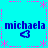 A static pixel art image with a cyan background, pink decorative borders, and four identical text-and-symbol arrangements.