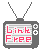 Two pixelated television icons with antennas, one displaying red text 'Link Free' on a striped screen and the other showing only horizontal stripes.