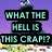 Pixelated image of a dark blue, hooded figure with an open mouth against a purple background and green ground.