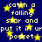 Blue background with yellow stars and repeated text 'catch a falling star and put it in ur pocket' in pixelated font.