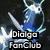 Pixelated icon features a blue and white creature with glowing eyes and multiple appendages against a dark background, with text reading "Dialga FanClub" below.