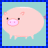 Pixelated cartoon pig on left with text "Save Pigs. No bacon!" on right, both in 48x48 frame layout.