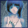 A blue-haired anime-style girl in a white tank top with green floral patterns, shown across with subtle facial expression changes and text reading "Am I So Alone...?" below her