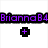 Pixelated text and symbols arranged in a with two white cats on the right, featuring purple and yellow lettering