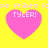 Four pink heart shapes on a yellow background with 'TYLER!' text inside each heart, surrounded by repeated 'love friken' text.