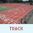 A 4-frame contact sheet showing a running track animation with pixelated text variations across frames, displayed on a gray background.