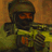 Pixelated figure in military gear holding a weapon against brown background, with green text reading 'Original Icons .com' on right side.
