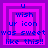 Pixelated text on a purple background with nested square borders, displaying 'u wish ur icon was sweet like this!!' in blue and pink hues.