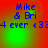 Blue text reading "Mike & Bri 4 ever <334 ever <33" on a red and green gradient background with pixelated green light effects.