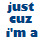 A 5x5 contact sheet of animated frames showing a pixel art character with blonde hair and blue clothing, alongside text blocks spelling out "BRUNETTE" and phrases like "just cuz i'm a" and "doesn't mean i'm not a" in alternating dark blue and white squares.