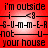 Red background with repeated pixelated text and symbols arranged in a pattern, showing identical static content across all visible sections