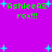 Pixelated green text 'AshleeAZ rox!!' with cyan stars on a solid purple background, repeated in four identical quadrants.