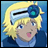 Pixelated anime-style character with blonde hair and blue headgear on left, next to pixelated text "Anime IM" and "COM" on black background.