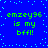 Blue background with light blue pixelated dots and green text reading "emzey96 is my bff!" repeated four times in a