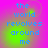 Blue pixelated text reads "the world revolves around me" on a pink and green gradient background with subtle circular patterns.
