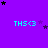 A static image with a purple background featuring repeated cyan text "THS<3" and scattered black and purple stars.