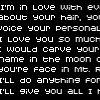 Static text-based icon with repeated phrases in white and red on black background, featuring partial red text fragments.
