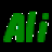 Green and red pixelated text 'Ali' with varying letter damage across four views, set against a black background.