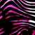 Animated pattern of wavy, interlocking stripes in pink, magenta, white, and black on a black background.