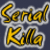 Static pixelated icon featuring yellow text "Serial Kill" with black outlines and white highlights on a dark blue background, rendered in low-resolution 8-bit style.