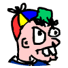 Three cartoon-style character heads on gray background: one with colorful bandana, exaggerated teeth; another with freckled face and black shirt; third wearing cowboy hat with green leaf symbol.