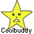 Static pixel art icon of a yellow star-shaped mascot with facial features and the text "Coolbuddy" below it on a gray background.