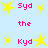 Pixelated yellow stars and pink text on light blue background with repeated 'Syd', 'Kyd', and 'the' labels in