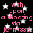 Black background with white stars and pink text reading 'wish upon a shooting star jenn<333' repeated in two vertical