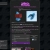 Pixelated static image showing a dark interface with purple accents, a red-and-blue icon, and a blue arrow symbol on a light background.