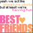 Pixelated graphic with pink and orange text reading 'BEST FRIENDS' and a heart symbol, alongside names and 'BFFs 4 EVER!' on a black background.