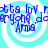 A static image of a pixelated blue text on cyan and white spiral background with repeated phrases.