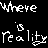 Black and white pixelated text image with fragmented phrases arranged in a -like layout, featuring the words 'Where', 'and what are the actions that will define who I am?', and 'Kutless' on separate sections