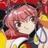 Pixelated anime-style character with pink hair and yellow accents on the left, next to black background with white text "Anime IM" and signature "cOw" on the right.
