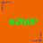 Green text 'oznur' repeated three times on orange background with blue and brown star-shaped pixel clusters scattered around.