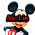 Pixelated cartoon characters with text overlays: Mickey Mouse, Minnie Mouse, and Donald Duck with a 'Donald = Mickie Mouse' equation.