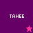 Four display 'TAHEE' text with a star icon changing color and position