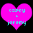 Two identical pink heart-shaped icons with cyan text reading 'casey + jeremy' on a black background, displayed side-by-side.