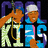 Pixelated icon shows two figures: one with orange hair holding a golden staff, another in blue clothing and white cap; large stylized letters 'R' and 'S' flank them against dark background.