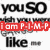 Animated text-based icon with red and black lettering on white background, displaying multiple variations of 'you SO wish you were like me' phrases.