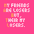 A static image with a bright pink background displaying repeated text in pixelated font across three