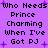 Purple background with black pixelated text reading "Who Needs Prince Charming When I've Got PJ" repeated in two , surrounded by small purple plus signs