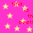 A static image with a bright pink background filled with yellow stars and repeated red text reading "tina is th best!" in pixelated font.