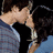 Pixelated image of two people kissing on a blue background with cyan text reading "Zanessa = Love Forever." and "You Guys!".