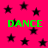 Bright pink background with scattered black stars and four instances of the word DANCE in green block letters.