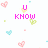 Pixelated icon with pink text 'U KNOW' and 'JELIOUS', scattered heart shapes in pastel colors, and a gray rectangle on the right.